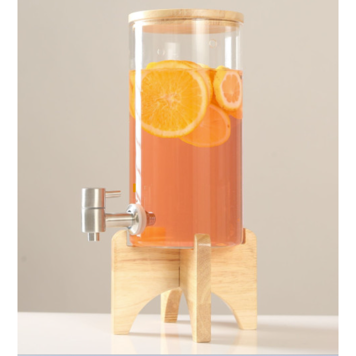 Distributeur de boissons en verre éclatant pour patio 3L
