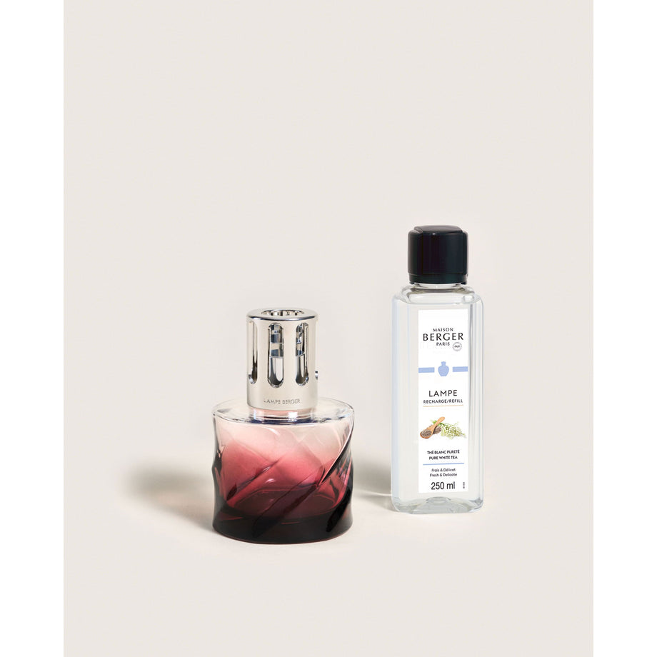 Maison Berger Spirale Garnet Lamp Gift Set - Pure White Tea / 250 ml