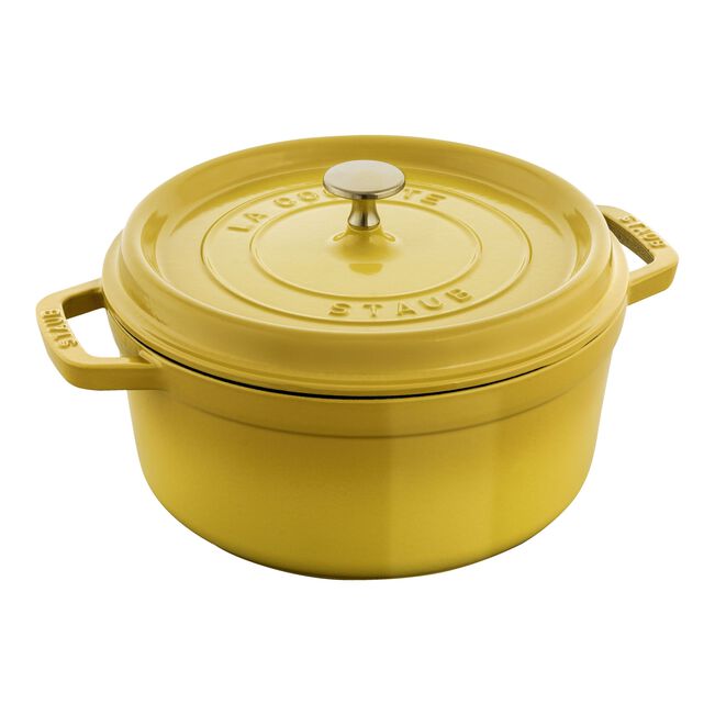 Cocotte ronde en fonte STAUB 3,7 L - Citron