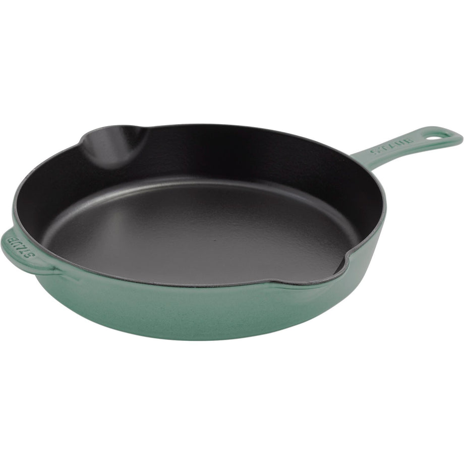 Poêle à frire profonde traditionnelle en fonte STAUB 22 cm / 8,5 pouces - Eucalyptus