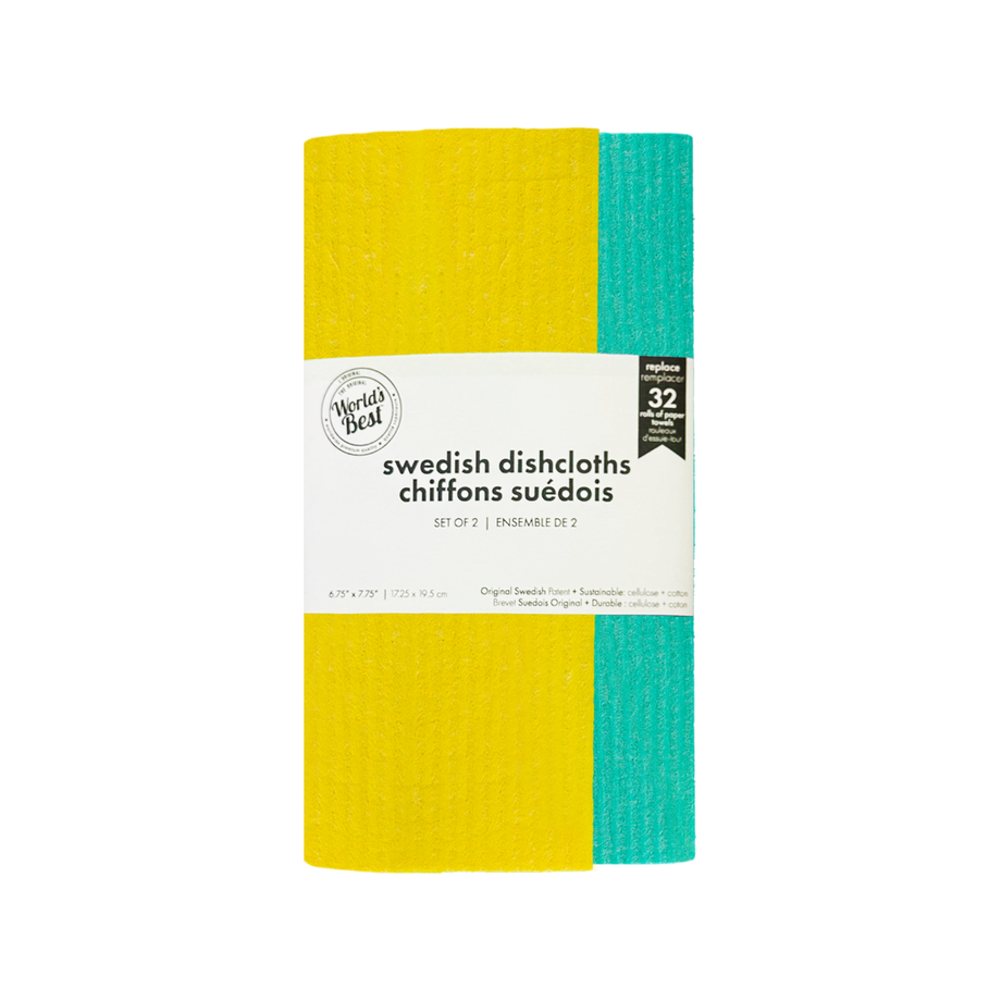 Meilleures éponges suédoises au monde – Lot de 2 – Couleurs assorties