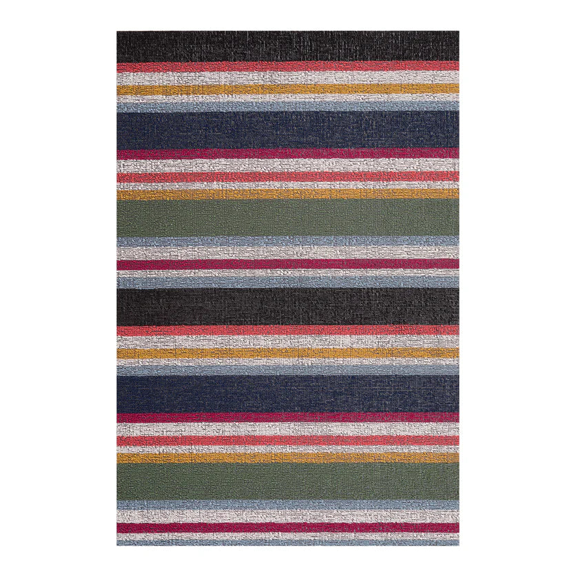 Paillasson shag intérieur/extérieur Chilewich - Rayure Shuffle / Rectangle / Pétunia / 18x28"