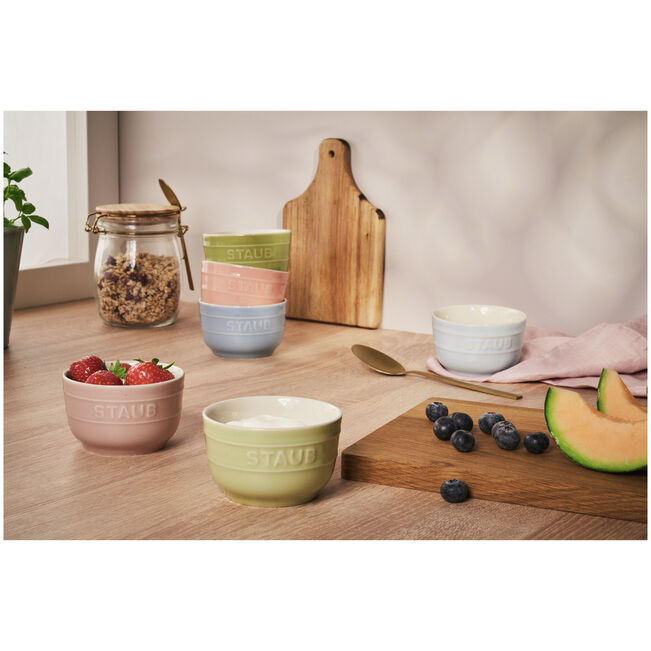 Set de 6 Ramequins Céramique Macaron STAUB / 9 cm - Couleurs Mélangées