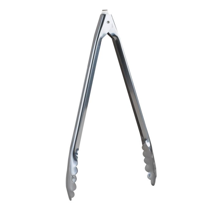 HIC Spring Locking Kitchen Cooking Serving Tong, 12in