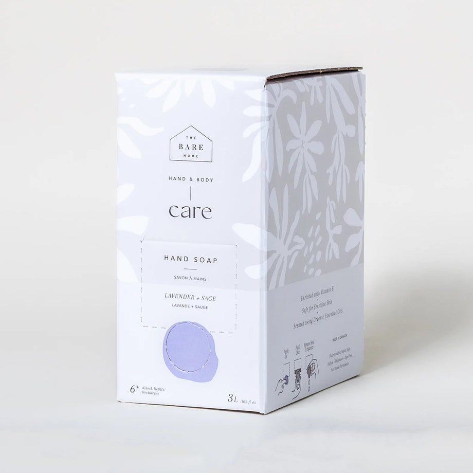 Recharge savon mains The Bare Home 3L - Lavande + Sauge