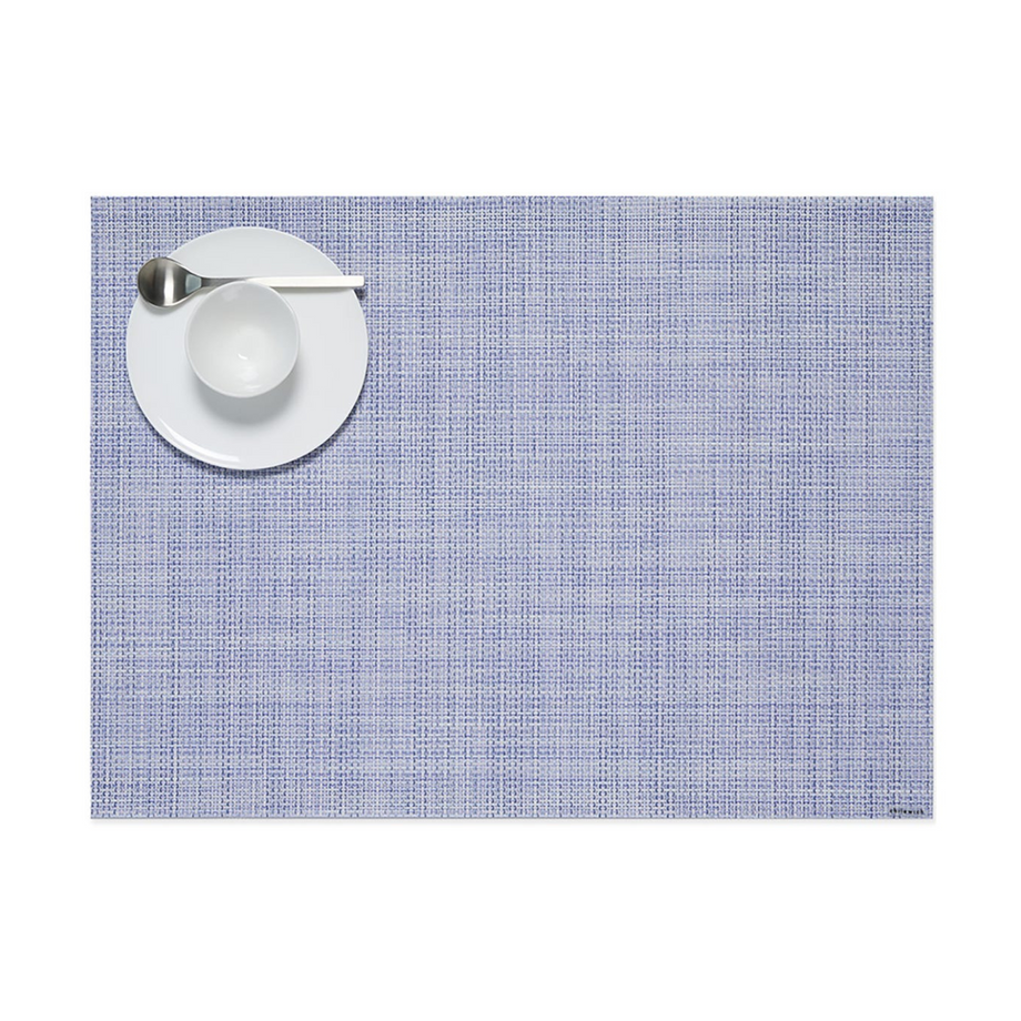 Chilewich Table Mats - Mini Basketweave / Rectangle / Periwinkle 14" x 19"