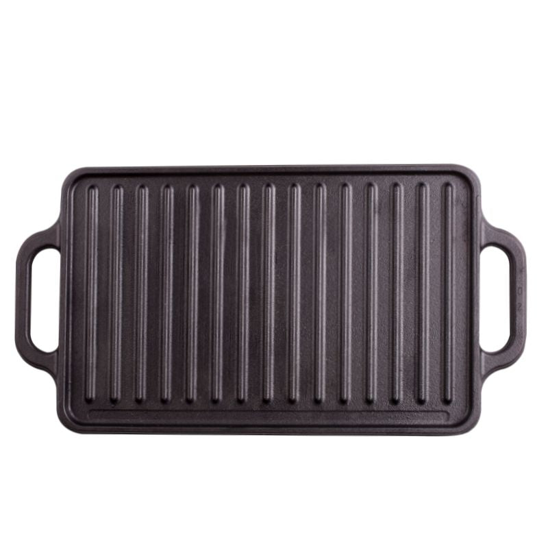 Victoria Cast Iron Reversible Griddle - 33 x 21 cm