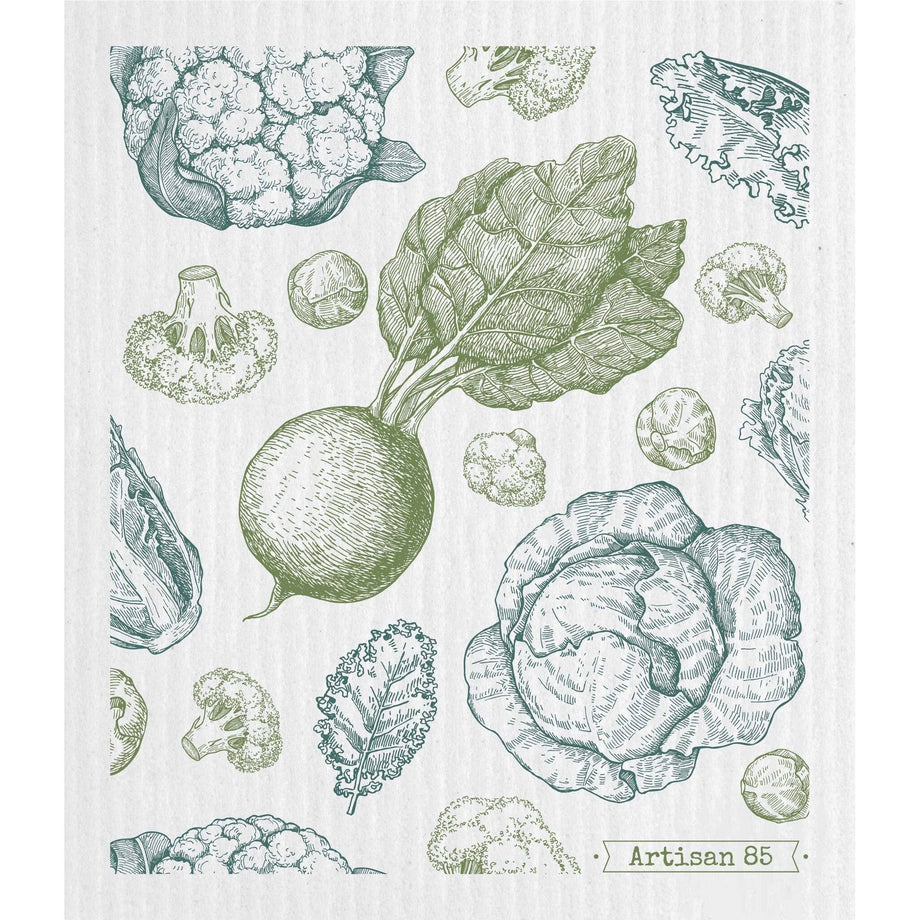 Wet-it Swedish Cloth -Vegetable Patch Green