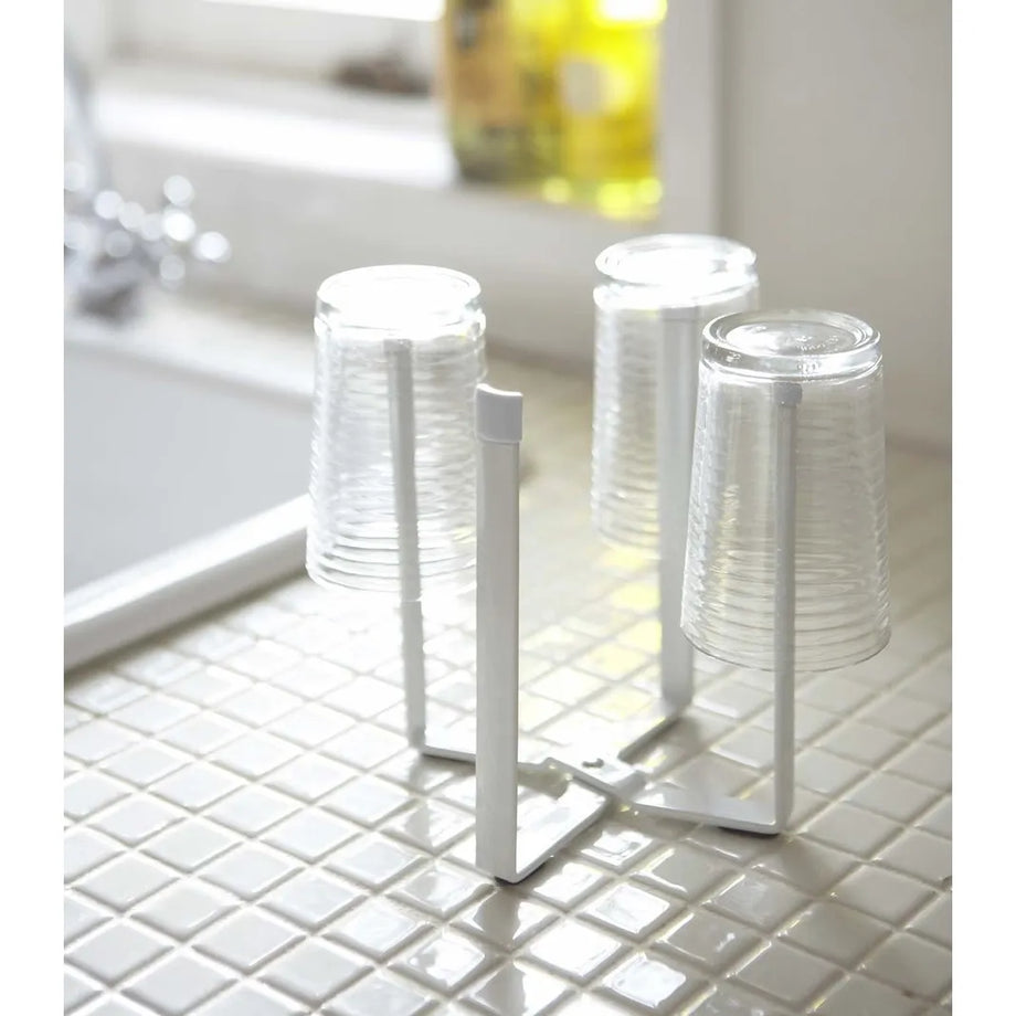 Sèche-bouteilles pliable et support de sac Yamazaki Tower - Petit