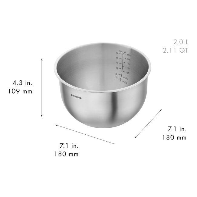 Set de 3 bols en acier inoxydable Zwilling Fresh & Save - Argent