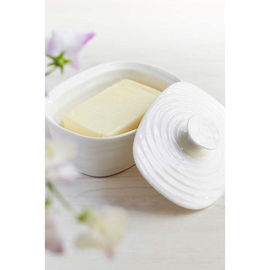 Beurrier couvert en porcelaine blanche Sophie Conran