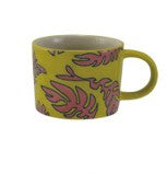 Hazel Mazel Hand-Painted Stoneware Mug with Wax Relief Bo 10 oz./ 4 Color Options