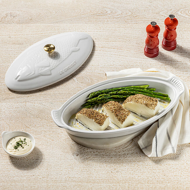 Le Creuset Héritage Plat à Poisson Ovale - Blanc / 1,6 L