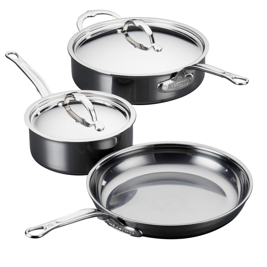 Ensemble de 5 pièces de poêles ouvertes et casseroles Hestan NanoBond