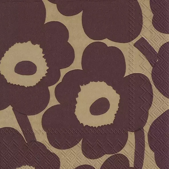 Serviettes de cocktail Marimekko - crème UNIKKO or