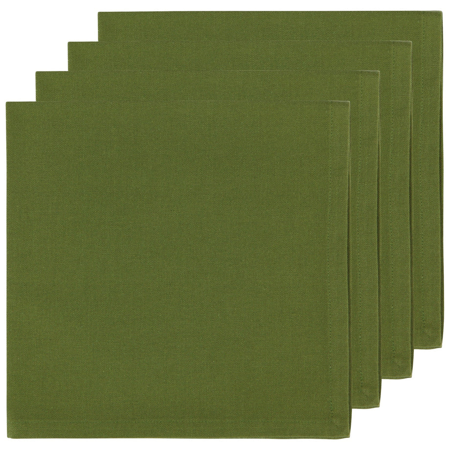 Serviettes en coton Now Designs Spectrum - Lot de 4 / Vert