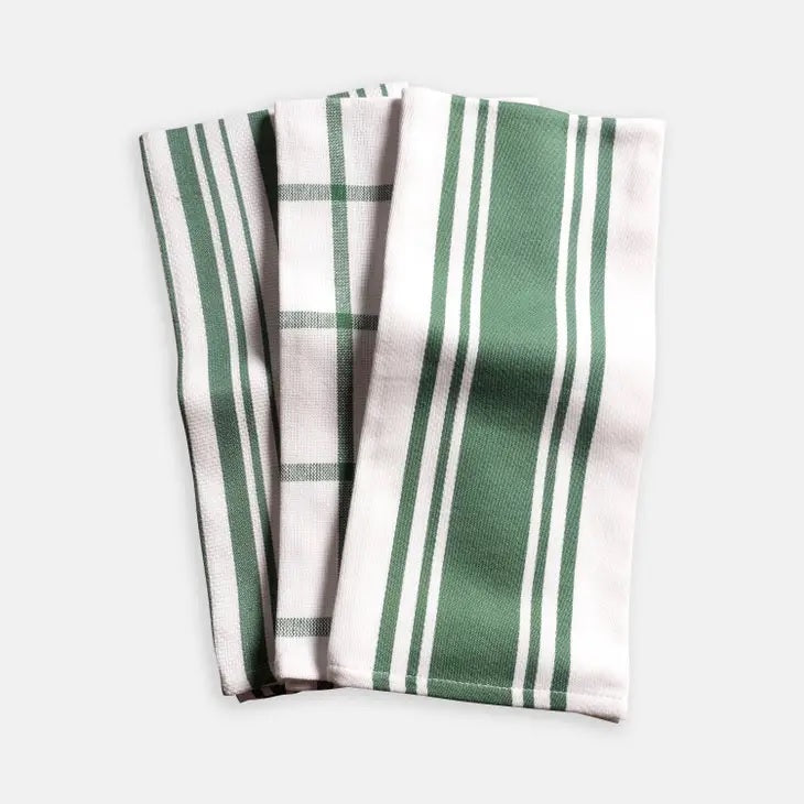 KAF Home Ensemble de 3 serviettes pour garde-manger - Noir
