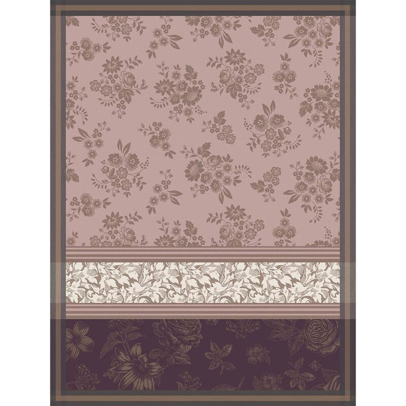 Jacquard Français Cotton-Linen Tea Towel – Romance / Pink