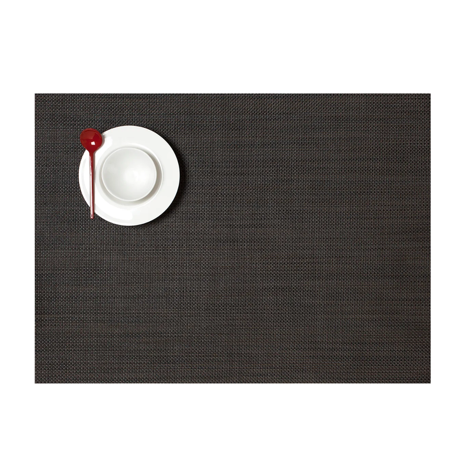 Chilewich Table Mats - Mini Basketweave/ Rectangle / Mat Espresso 14" x 19"