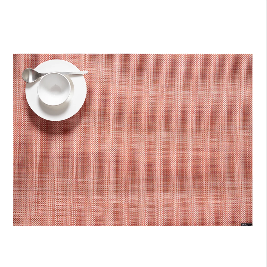 Chilewich Table Mats - Mini Basketweave/ Rectangle / Clay 14" x 19"