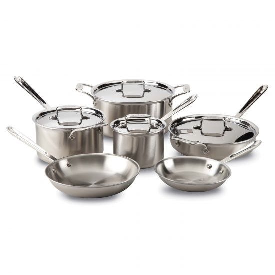 Ensemble de cuisine en acier inoxydable brossé à 10 couches D5®